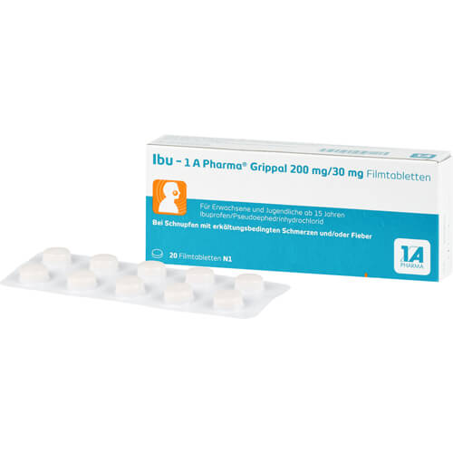IBU-1A Pharma Grippal 200 mg/30 mg Filmtabletten IBU-1A Pharma Grippal 200 mg/30 mg Filmtabletten