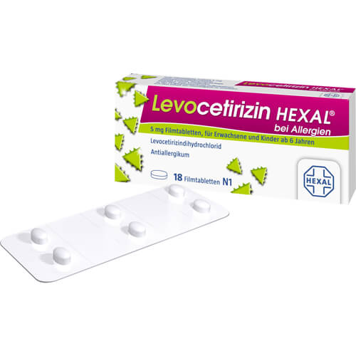 LEVOCETIRIZIN HEXAL bei Allergien 5 mg Filmtabl. LEVOCETIRIZIN HEXAL bei Allergien 5 mg Filmtabl.