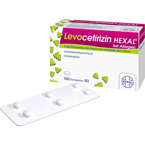 LEVOCETIRIZIN HEXAL bei Allergien 5 mg Filmtabl. LEVOCETIRIZIN HEXAL bei Allergien 5 mg Filmtabl.