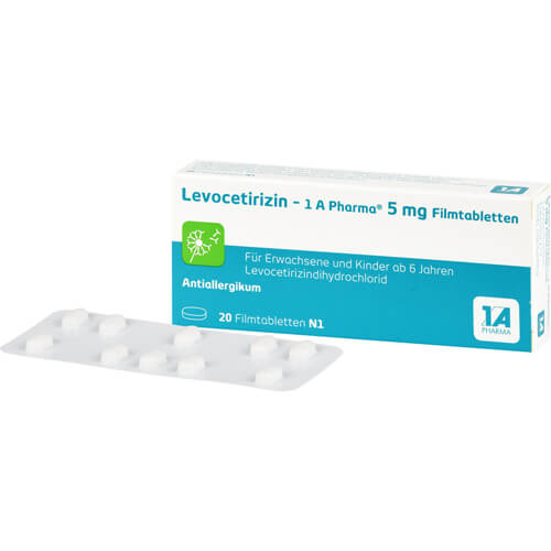 LEVOCETIRIZIN-1A Pharma 5 mg Filmtabletten LEVOCETIRIZIN-1A Pharma 5 mg Filmtabletten