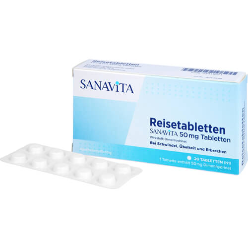 REISETABLETTEN Sanavita 50 mg Tabletten REISETABLETTEN Sanavita 50 mg Tabletten