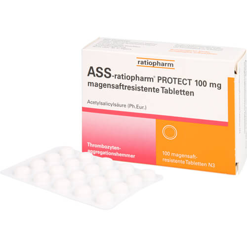 ASS-ratiopharm PROTECT 100 mg magensaftr.Tabletten ASS-ratiopharm PROTECT 100 mg magensaftr.Tabletten