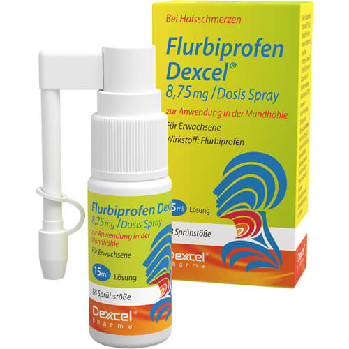 FLURBIPROFEN Dexcel 8,75 mg/Dos.Spray Mundhöhle FLURBIPROFEN Dexcel 8,75 mg/Dos.Spray Mundhöhle