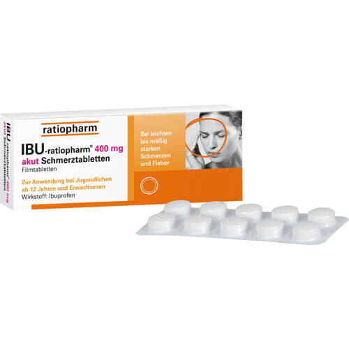IBU-RATIOPHARM 400 mg akut Schmerztbl.Filmtabl. IBU-RATIOPHARM 400 mg akut Schmerztbl.Filmtabl.