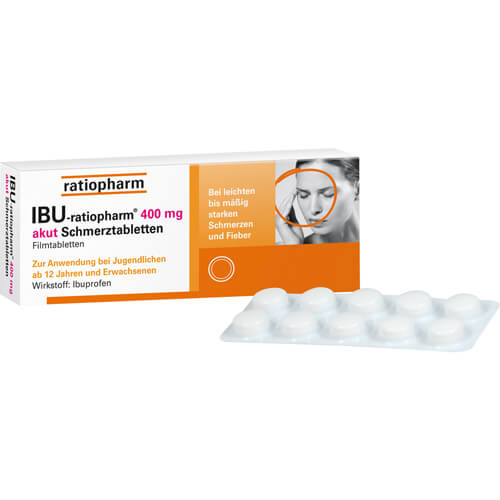 IBU-RATIOPHARM 400 mg akut Schmerztbl.Filmtabl. IBU-RATIOPHARM 400 mg akut Schmerztbl.Filmtabl.