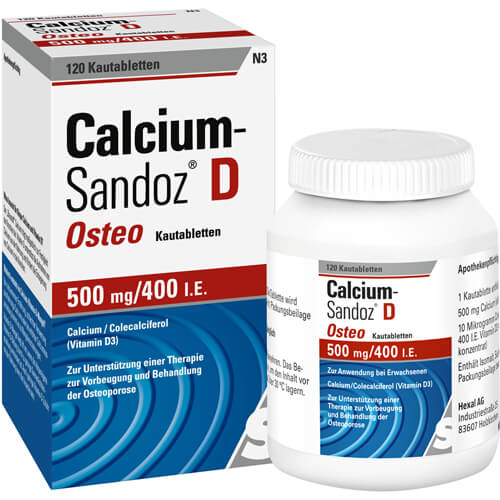 CALCIUM SANDOZ D Osteo 500 mg/400 I.E. Kautabl. CALCIUM SANDOZ D Osteo 500 mg/400 I.E. Kautabl.