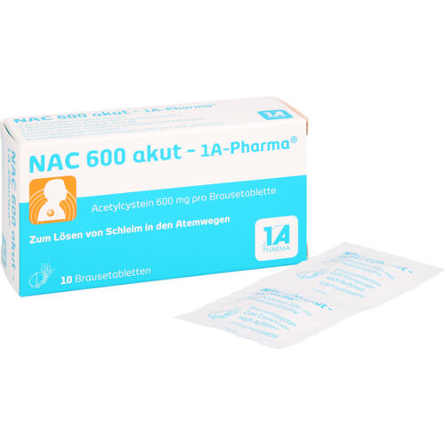 NAC 600 akut-1A Pharma Brausetabletten NAC 600 akut-1A Pharma Brausetabletten
