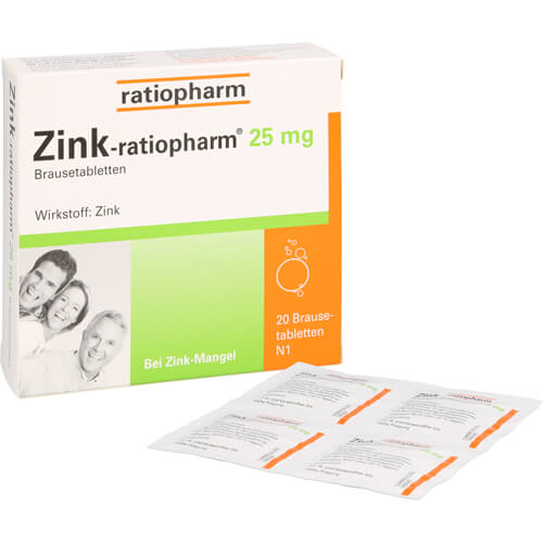 ZINK-RATIOPHARM 25 mg Brausetabletten ZINK-RATIOPHARM 25 mg Brausetabletten