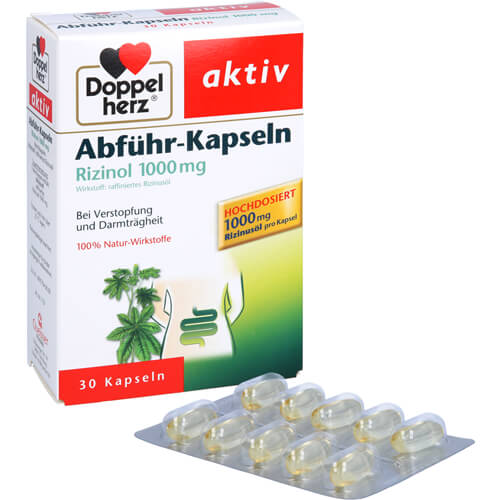 DOPPELHERZ Abführ-Kapseln Rizinol 1.000 mg DOPPELHERZ Abführ-Kapseln Rizinol 1.000 mg