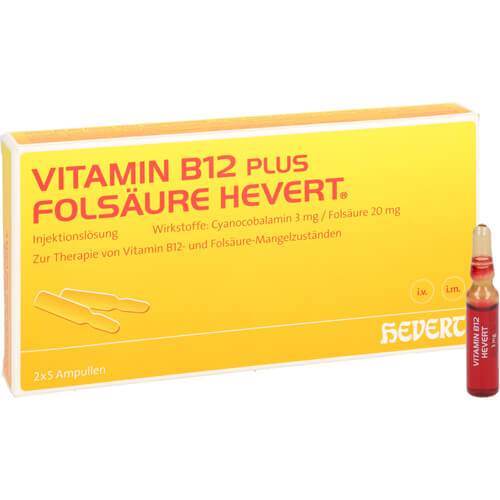 VITAMIN B12 PLUS Folsäure Hevert a 2 ml Ampullen VITAMIN B12 PLUS Folsäure Hevert a 2 ml Ampullen