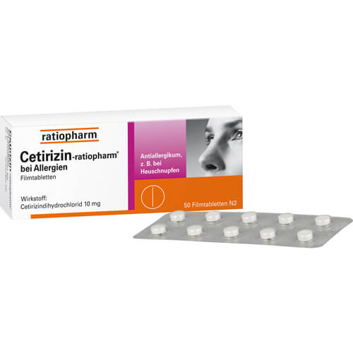 CETIRIZIN-ratiopharm bei Allergien 10 mg Filmtabl. CETIRIZIN-ratiopharm bei Allergien 10 mg Filmtabl.