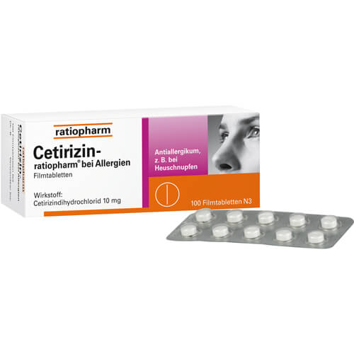 CETIRIZIN-ratiopharm bei Allergien 10 mg Filmtabl. CETIRIZIN-ratiopharm bei Allergien 10 mg Filmtabl.