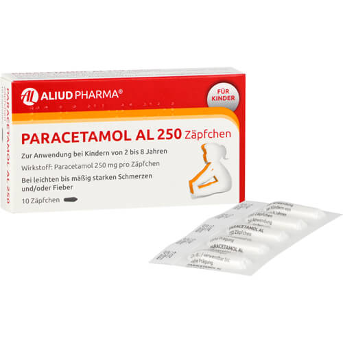 Paracetamol AL 250 Zäpfchen bei akuten Schmerzen und Fieber Paracetamol AL 250 Zäpfchen bei akuten Schmerzen und Fieber