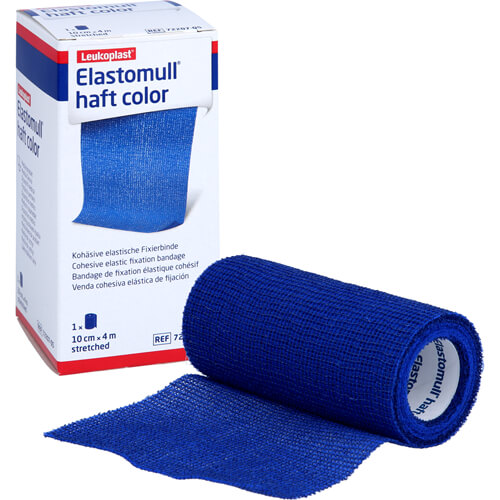 ELASTOMULL haft color 10 cmx4 m Fixierb.blau ELASTOMULL haft color 10 cmx4 m Fixierb.blau