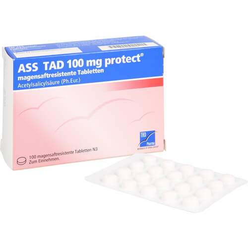 ASS TAD 100 mg protect magensaftres.Filmtabletten ASS TAD 100 mg protect magensaftres.Filmtabletten