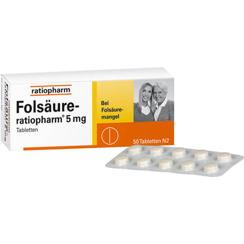 FOLSÄURE-RATIOPHARM 5 mg Tabletten FOLSÄURE-RATIOPHARM 5 mg Tabletten