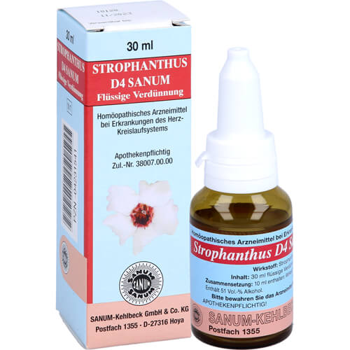 STROPHANTHUS D 4 Sanum flüssige Verdünnung Tropfen STROPHANTHUS D 4 Sanum flüssige Verdünnung Tropfen
