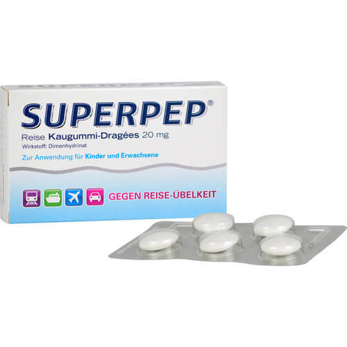 SUPERPEP Reise Kaugummi Dragees 20 mg SUPERPEP Reise Kaugummi Dragees 20 mg