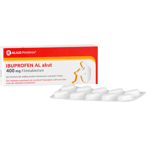 Ibuprofen AL akut 400 mg Filmtabletten bei akuten Schmerzen Ibuprofen AL akut 400 mg Filmtabletten bei akuten Schmerzen