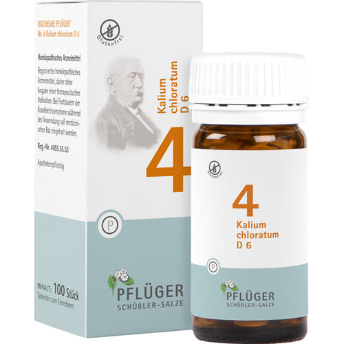 BIOCHEMIE Pflüger 4 Kalium chloratum D 6 Tabletten BIOCHEMIE Pflüger 4 Kalium chloratum D 6 Tabletten
