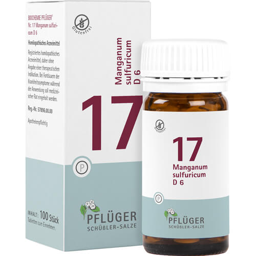 BIOCHEMIE Pflüger 17 Manganum sulfuricum D 6 Tabl. BIOCHEMIE Pflüger 17 Manganum sulfuricum D 6 Tabl.