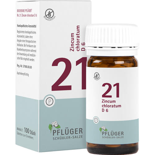 BIOCHEMIE Pflüger 21 Zincum chloratum D 6 Tabl. BIOCHEMIE Pflüger 21 Zincum chloratum D 6 Tabl.
