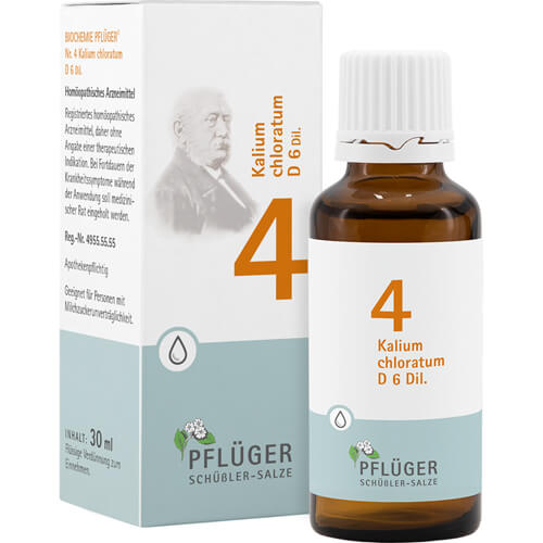 BIOCHEMIE Pflüger 4 Kalium chloratum D 6 Tropfen BIOCHEMIE Pflüger 4 Kalium chloratum D 6 Tropfen