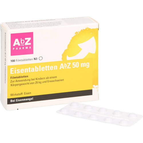 EISENTABLETTEN AbZ 50 mg Filmtabletten EISENTABLETTEN AbZ 50 mg Filmtabletten