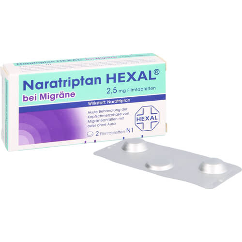 NARATRIPTAN HEXAL bei Migräne 2,5 mg Filmtabletten NARATRIPTAN HEXAL bei Migräne 2,5 mg Filmtabletten