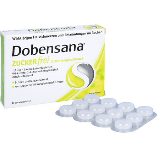DOBENSANA zuckerfrei Zitronengesc.1,2mg/0,6mg Lut. DOBENSANA zuckerfrei Zitronengesc.1,2mg/0,6mg Lut.