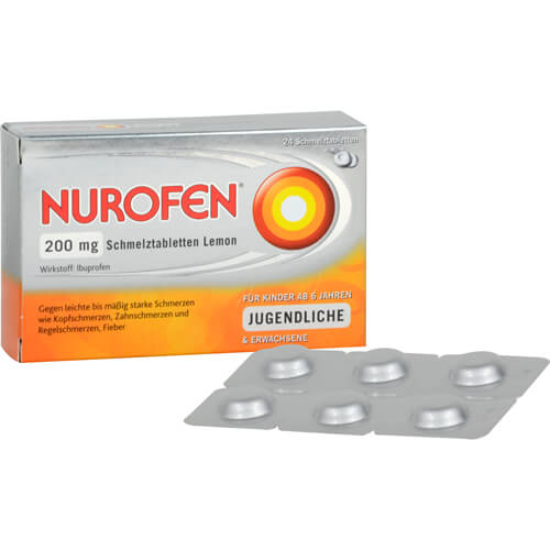 NUROFEN 200 mg Schmelztabletten Lemon NUROFEN 200 mg Schmelztabletten Lemon
