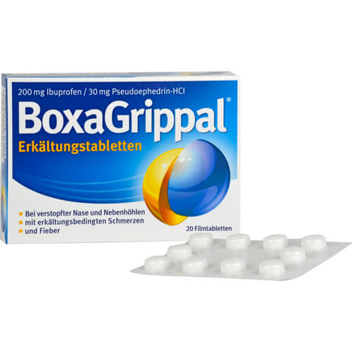 BOXAGRIPPAL Erkältungstabletten 200 mg/30 mg FTA BOXAGRIPPAL Erkältungstabletten 200 mg/30 mg FTA