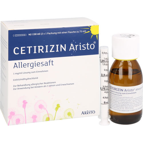 CETIRIZIN Aristo Allergiesaft 1 mg/ml Lsg.z.Einn. CETIRIZIN Aristo Allergiesaft 1 mg/ml Lsg.z.Einn.