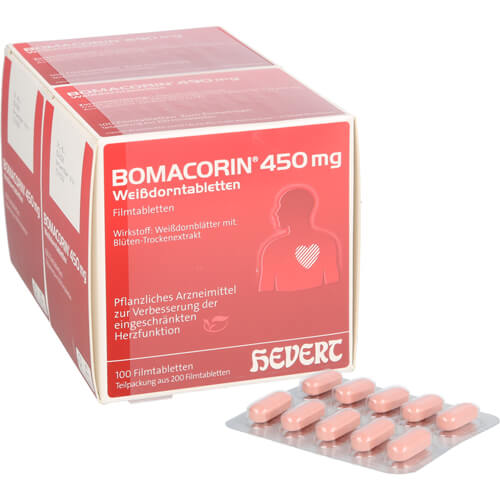 BOMACORIN 450 mg Weißdorntabletten BOMACORIN 450 mg Weißdorntabletten