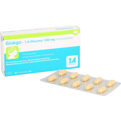 GINKGO-1A Pharma 240 mg Filmtabletten GINKGO-1A Pharma 240 mg Filmtabletten