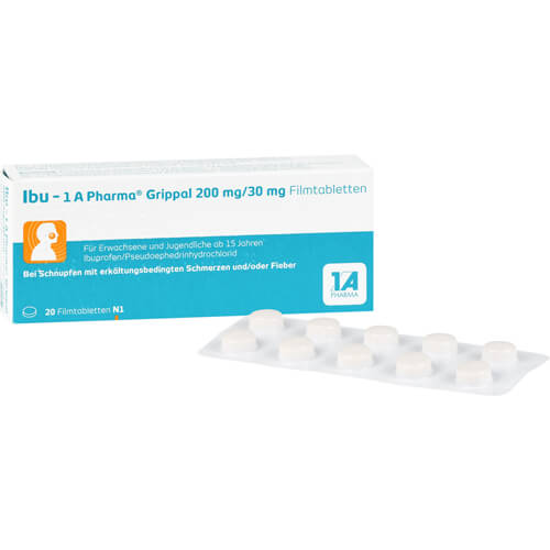 IBU-1A Pharma Grippal 200 mg/30 mg Filmtabletten IBU-1A Pharma Grippal 200 mg/30 mg Filmtabletten