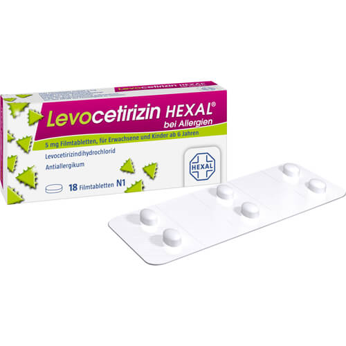 LEVOCETIRIZIN HEXAL bei Allergien 5 mg Filmtabl. LEVOCETIRIZIN HEXAL bei Allergien 5 mg Filmtabl.