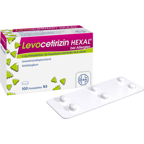 LEVOCETIRIZIN HEXAL bei Allergien 5 mg Filmtabl. LEVOCETIRIZIN HEXAL bei Allergien 5 mg Filmtabl.