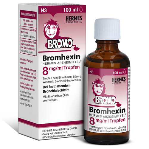 BROMHEXIN Hermes Arzneimittel 8 mg/ml Tropfen BROMHEXIN Hermes Arzneimittel 8 mg/ml Tropfen