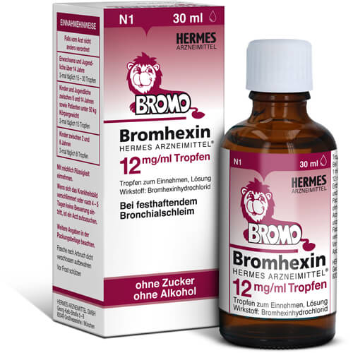 BROMHEXIN Hermes Arzneimittel 12 mg/ml Tropfen BROMHEXIN Hermes Arzneimittel 12 mg/ml Tropfen