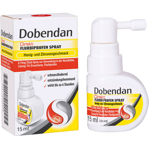 DOBENDAN Direkt Flurbiprofen Spray Honig & Zitrone DOBENDAN Direkt Flurbiprofen Spray Honig & Zitrone