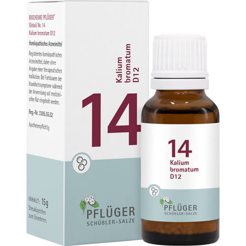 BIOCHEMIE Pflüger 14 Kalium bromatum D 12 Globuli BIOCHEMIE Pflüger 14 Kalium bromatum D 12 Globuli