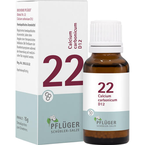 BIOCHEMIE Pflüger 22 Calcium carbonicum D 12 Glob. BIOCHEMIE Pflüger 22 Calcium carbonicum D 12 Glob.