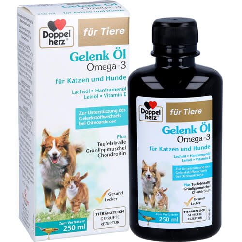 DOPPELHERZ für Tiere Gelenk Öl f.Hunde/Katzen DOPPELHERZ für Tiere Gelenk Öl f.Hunde/Katzen