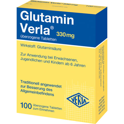 GLUTAMIN VERLA überzogene Tabletten GLUTAMIN VERLA überzogene Tabletten