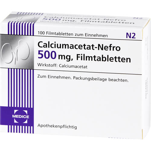CALCIUMACETAT NEFRO 500 mg Filmtabletten CALCIUMACETAT NEFRO 500 mg Filmtabletten