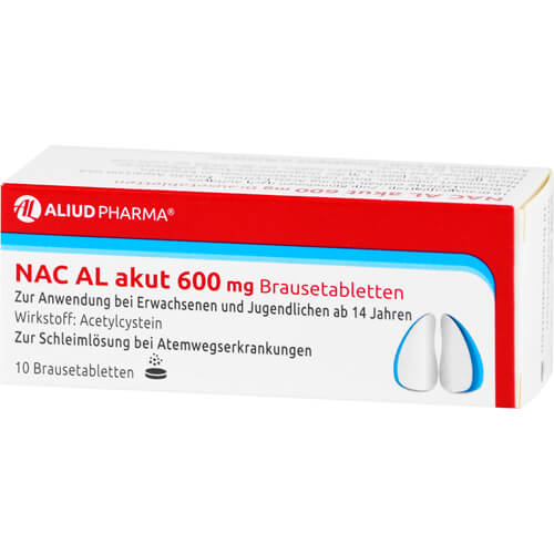 NAC AL akut 600 mg Brausetabletten zur Erleichterung des Abhustens bei erkältungsbedingter Bronchitis (Schleimlöser) NAC AL akut 600 mg Brausetabletten zur Erleichterung des Abhustens bei erkältungsbedingter Bronchitis (Schleimlöser)