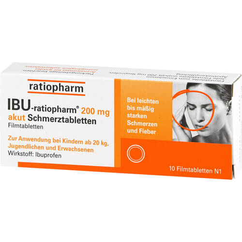 IBU-RATIOPHARM 200 mg akut Schmerztbl.Filmtabl. IBU-RATIOPHARM 200 mg akut Schmerztbl.Filmtabl.