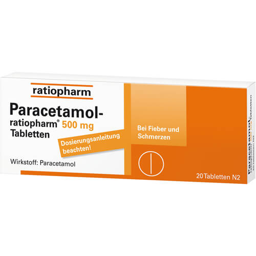PARACETAMOL-ratiopharm 500 mg Tabletten PARACETAMOL-ratiopharm 500 mg Tabletten
