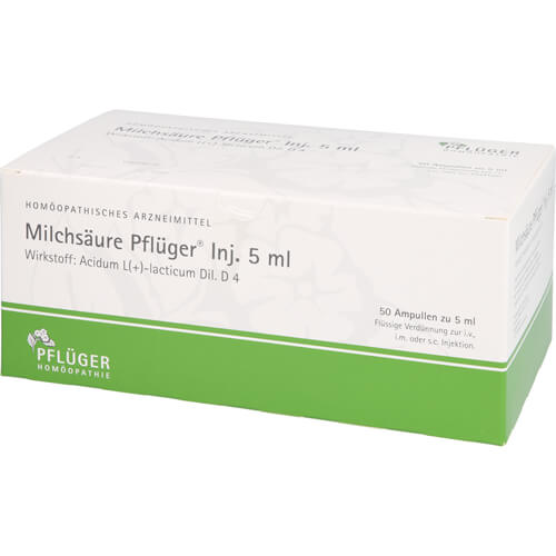 MILCHSÄURE Pflüger Injektionslösung 5 ml MILCHSÄURE Pflüger Injektionslösung 5 ml
